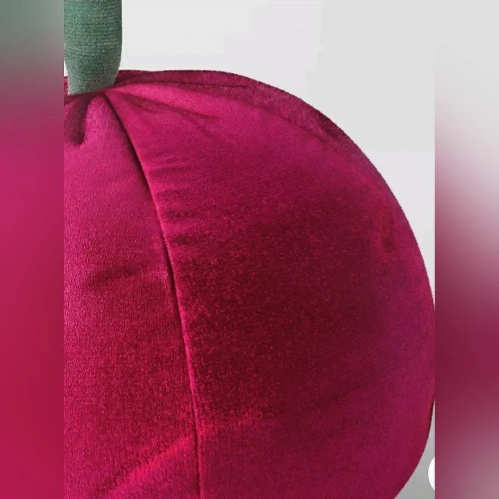 Room Essentials Pink Cherries Velvet Plush Throw Pillow 14